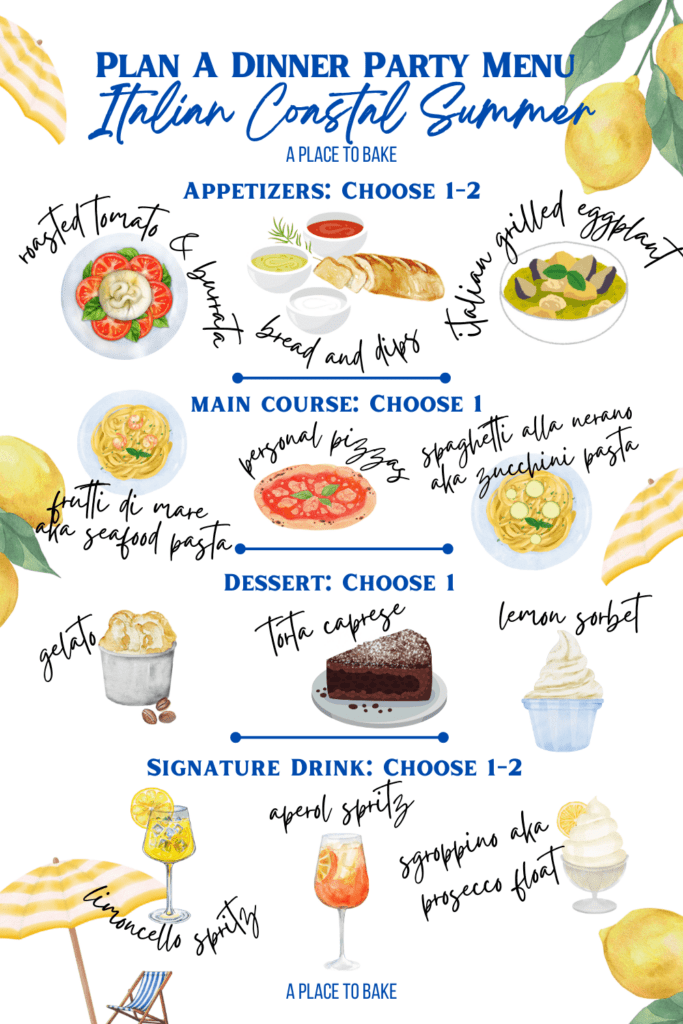 Interactive Italian Summer Dinner Party Planner