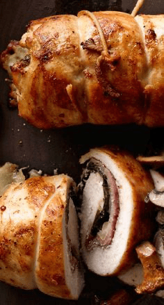 wrapped rolled chicken