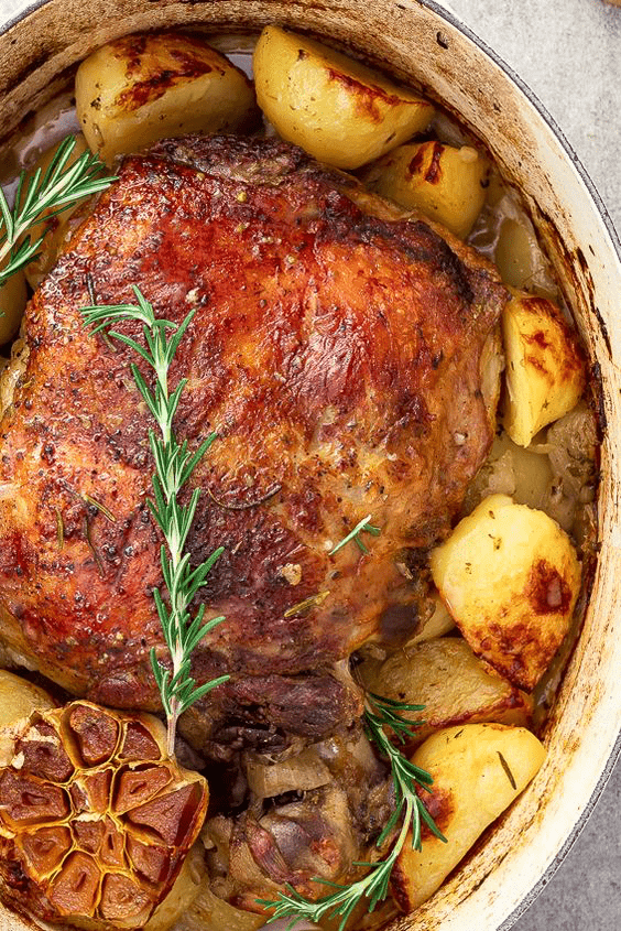 Roasted Lamb Easter Dinner